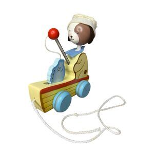 Bunnies by the Bay Wooden Puppy Dog Fishing Pull Toy